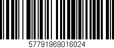 Código de barras (EAN, GTIN, SKU, ISBN): '57791969016024'