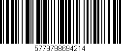 Código de barras (EAN, GTIN, SKU, ISBN): '5779798694214'