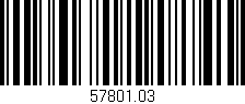Código de barras (EAN, GTIN, SKU, ISBN): '57801.03'