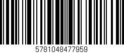 Código de barras (EAN, GTIN, SKU, ISBN): '5781048477959'