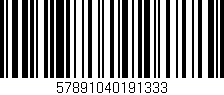 Código de barras (EAN, GTIN, SKU, ISBN): '57891040191333'