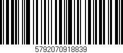 Código de barras (EAN, GTIN, SKU, ISBN): '5792070918839'