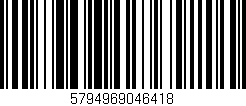 Código de barras (EAN, GTIN, SKU, ISBN): '5794969046418'