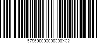 Código de barras (EAN, GTIN, SKU, ISBN): '579690003000330X32'