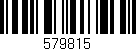 Código de barras (EAN, GTIN, SKU, ISBN): '579815'