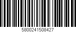 Código de barras (EAN, GTIN, SKU, ISBN): '5800241508427'