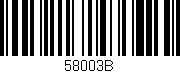 Código de barras (EAN, GTIN, SKU, ISBN): '58003B'