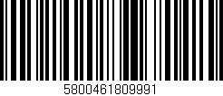 Código de barras (EAN, GTIN, SKU, ISBN): '5800461809991'