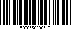 Código de barras (EAN, GTIN, SKU, ISBN): '5800550030510'