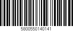Código de barras (EAN, GTIN, SKU, ISBN): '5800550140141'