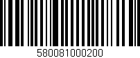 Código de barras (EAN, GTIN, SKU, ISBN): '580081000200'