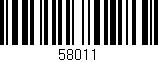 Código de barras (EAN, GTIN, SKU, ISBN): '58011'