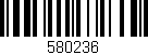 Código de barras (EAN, GTIN, SKU, ISBN): '580236'