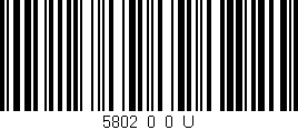 Código de barras (EAN, GTIN, SKU, ISBN): '5802_0_0_U'