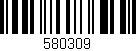 Código de barras (EAN, GTIN, SKU, ISBN): '580309'