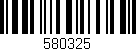 Código de barras (EAN, GTIN, SKU, ISBN): '580325'