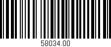 Código de barras (EAN, GTIN, SKU, ISBN): '58034.00'
