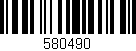 Código de barras (EAN, GTIN, SKU, ISBN): '580490'