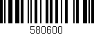 Código de barras (EAN, GTIN, SKU, ISBN): '580600'
