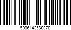 Código de barras (EAN, GTIN, SKU, ISBN): '5806143668078'