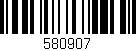 Código de barras (EAN, GTIN, SKU, ISBN): '580907'