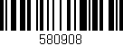 Código de barras (EAN, GTIN, SKU, ISBN): '580908'