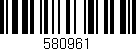 Código de barras (EAN, GTIN, SKU, ISBN): '580961'