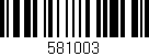 Código de barras (EAN, GTIN, SKU, ISBN): '581003'