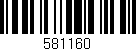 Código de barras (EAN, GTIN, SKU, ISBN): '581160'