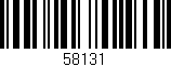 Código de barras (EAN, GTIN, SKU, ISBN): '58131'