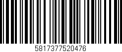Código de barras (EAN, GTIN, SKU, ISBN): '5817377520476'