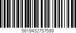 Código de barras (EAN, GTIN, SKU, ISBN): '5819432757599'