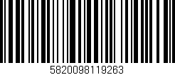Código de barras (EAN, GTIN, SKU, ISBN): '5820098119263'