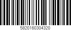Código de barras (EAN, GTIN, SKU, ISBN): '5820160304320'