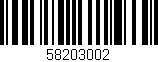 Código de barras (EAN, GTIN, SKU, ISBN): '58203002'