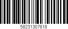Código de barras (EAN, GTIN, SKU, ISBN): '58231307818'