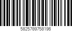 Código de barras (EAN, GTIN, SKU, ISBN): '5825789758196'