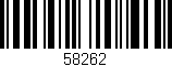 Código de barras (EAN, GTIN, SKU, ISBN): '58262'