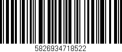 Código de barras (EAN, GTIN, SKU, ISBN): '5826934718522'