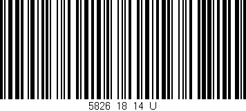 Código de barras (EAN, GTIN, SKU, ISBN): '5826_18_14_U'