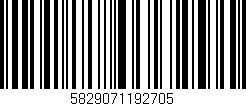 Código de barras (EAN, GTIN, SKU, ISBN): '5829071192705'