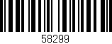 Código de barras (EAN, GTIN, SKU, ISBN): '58299'