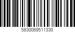 Código de barras (EAN, GTIN, SKU, ISBN): '5830069511330'