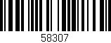 Código de barras (EAN, GTIN, SKU, ISBN): '58307'