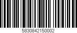 Código de barras (EAN, GTIN, SKU, ISBN): '5830842150002'