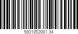 Código de barras (EAN, GTIN, SKU, ISBN): '5831052001.34'