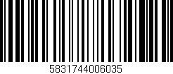 Código de barras (EAN, GTIN, SKU, ISBN): '5831744006035'