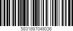 Código de barras (EAN, GTIN, SKU, ISBN): '5831897048036'