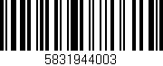 Código de barras (EAN, GTIN, SKU, ISBN): '5831944003'