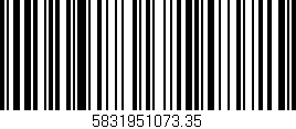 Código de barras (EAN, GTIN, SKU, ISBN): '5831951073.35'
